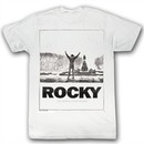 Rocky T-shirt Boxer Snow Rock Adult White Tee Shirt