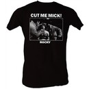 Rocky T-shirt Cut Me Mick Classic Adult Black Tee Shirt