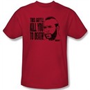 Rocky T-shirt Kill You To Death Clubber Lang Adult Red Tee Shirt