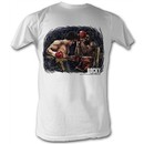 Rocky T-shirt Rocky VS Apollo Painting Adult White Tee Shirt