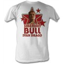 Rocky T-shirt Siberian Bull Ivan Drago Adult White Tee Shirt