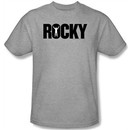 Rocky T-shirt Logo Classic Adult Heather Gray Tee Shirt