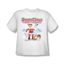 Santa Clause Shirt Kids Animal Friends White T-Shirt