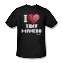 Saturday Night Fever Shirt I Heart Tony Adult Black Tee T-Shirt