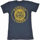 Saved By The Bell Juniors Shirt Bayside Tigers Blue Tee T-Shirt