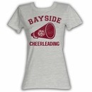 Saved By The Bell Juniors Shirt Cheerleading Logo Grey Tee T-Shirt