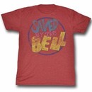 Saved By The Bell Shirt Distressed Logo Adult Red Heather Tee T-Shirt