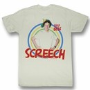 Saved By The Bell Shirt Screech Adult White Tee Shirt