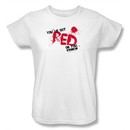 Shaun Of The Dead Ladies T-shirt Movie Red On You White Tee Shirt