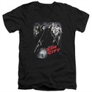 Sin City  Slim Fit V-Neck Shirt Movie Poster Black T-Shirt