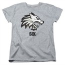 Six A&E TV Show Womens Shirt Wolf Athletic Heather T-Shirt