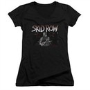 Skid Row Juniors V Neck Shirt Unite World Rebellion Black T-Shirt