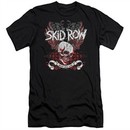 Skid Row Slim Fit Shirt Winged Skull Black T-Shirt