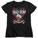 Skid Row Womens Shirt Winged Skull Black T-Shirt