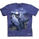 Snowy Owls Shirt Tie Dye Bird Moon T-shirt Adult Tee