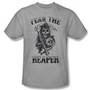 Sons Of Anarchy SOA Shirt Fear The Reaper Adult Grey Tee T-Shirt