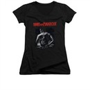 Sons Of Anarchy Shirt Juniors V Neck Skull Back Black Tee T-Shirt