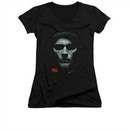 Sons Of Anarchy Shirt Juniors V Neck Skull Face Black Tee T-Shirt