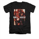 Sons Of Anarchy Shirt Slim Fit V Neck Code Red Black Tee T-Shirt