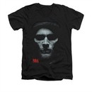 Sons Of Anarchy Shirt Slim Fit V Neck Skull Face Black Tee T-Shirt