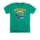 South Africa Soccer Futbol Shirt Adult Heather Kelly Green Tee T-Shirt