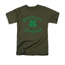 St. Patrick's Day Shirt Hardcore Ireland Adult Military Green Tee T-Shirt