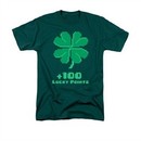 St. Patrick's Day Shirt Lucky Points Adult Hunter Green Tee T-Shirt