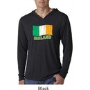 St Patrick's Day Distressed Ireland Flag Lightweight Hoodie Shirt
