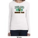 St Patrick's Day Ireland Drinking Team Ladies Long Sleeve Shirt