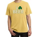 St Patricks Day Mens Shirt I Love Beer Pigment Dyed Tee T-Shirt