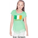 St Patricks Day Shirt Ireland Flag Girls Fringe T-shirt