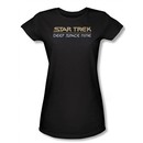 Star Trek Juniors Shirt Deep Space Nine Logo Black T-shirt Tee