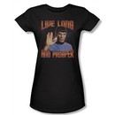 Star Trek Juniors Shirt Live Long And Prosper Black T-shirt Tee