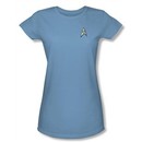 Star Trek Juniors Shirt Science Uniform Carolina Blue T-shirt Tee