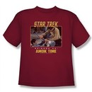 Star Trek Kids Shirt Amok Time Cardinal Red Youth T-Shirt Tee