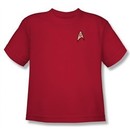 Star Trek Kids Shirt Engineering Uniform Red Youth Tee T-Shirt