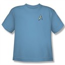 Star Trek Kids Shirt Science Uniform Carolina Blue Youth T-Shirt Tee