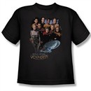 Star Trek Kids Shirt Voyager Crew Black Youth Tee T-Shirt