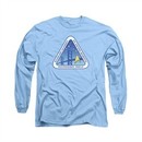 Star Trek Shirt Academy Logo Long Sleeve Carolina Blue Tee T-Shirt