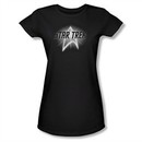 Star Trek Shirt Juniors Glow Logo Black T-Shirt