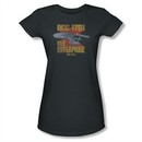 Star Trek Shirt Juniors NCC-1701 Charcoal T-Shirt
