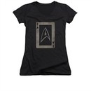 Star Trek Shirt Juniors V Neck Ace Black T-Shirt