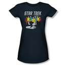 Star Trek Shirt Juniors Vector Crew Navy T-Shirt