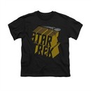 Star Trek Shirt Kids 3D Logo Black T-Shirt