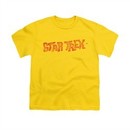 Star Trek Shirt Kids Comic Logo Yellow T-Shirt