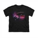 Star Trek Shirt Kids Purple Sky Black T-Shirt