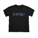 Star Trek Shirt Kids Space Logo Black T-Shirt