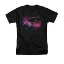 Star Trek Shirt Purple Sky Black T-Shirt