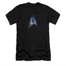 Star Trek Shirt Slim Fit Galactic Shield Black T-Shirt