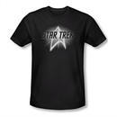 Star Trek Shirt Slim Fit Glow Logo Black T-Shirt